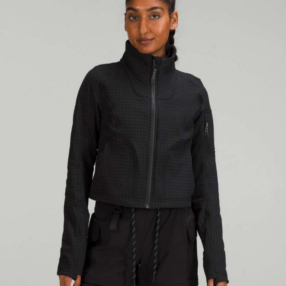 Lululemon Athletica Water-Repellent Grid Fleece Hiking Jacket Size 2